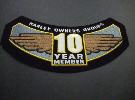 Harley Owners Group (H.O.G.) 10 Year Member opnaai embleem